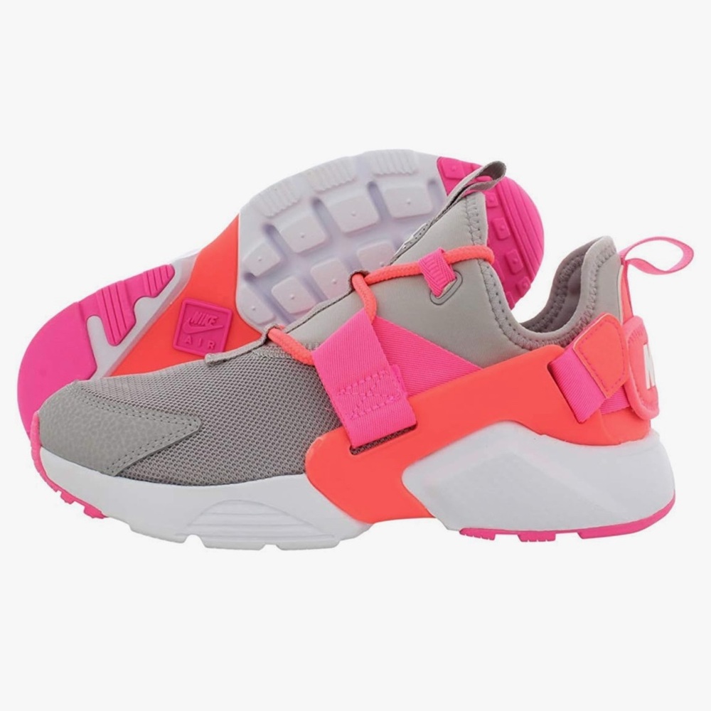 Nike Air Huarache City Low Athletic Shoes Sneakers - Gray/Pink/Coral Size 9